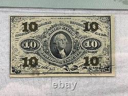 10 Cents Third Issue Fractional Currency Fr#1256 Pmg Choice Unc Epq 63