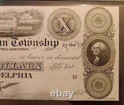 1830's $10 Bank Of Penn Township Philadelphia, PA PMG Proof Choice Unc 63