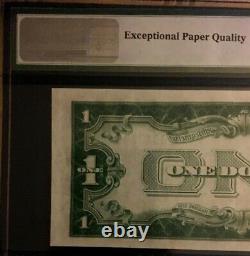 1928a $1 Silver Certificate Pmg64 Epq Choice Unc, Woods/mellon Funnyback 3607