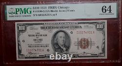 1929 $100 Chicago Federal Reserve Note PMG Grade Choice/UNC 64 093GCM