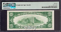 1934 $10 Federal Reserve Note Philadelphia Fr. 2005-c Pmg Gem Unc 66 Epq