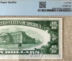 1934c $10 Federal Reserve Note Bank Of Philadelphia Pmg64 Epq Choice Unc 9420