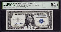 1935 $1 Silver Certificate Star Note Fr. 1607 A Block Pmg Choice Unc 64 Epq