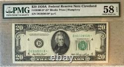1950a $20 Federal Reserve Star Note Pmg58 Epq Choice About Unc Cleveland 9308