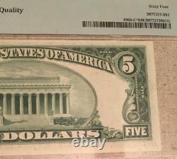1950d $5 Pmg64 Epq Choice Unc Federal Reserve Star Note Philadelphia 9192