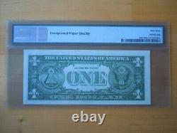 1957B (3) $1 Consecutive Blue Seal Silver Certificates Graded PMG 64 Choice Unc