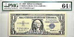 1957 Silver Certificates Fr. 1619 $1 Choice UNC PMG 64 EPQ 4 Consecutive Notes