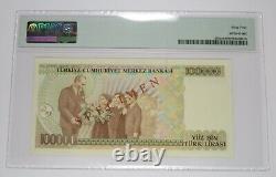 1970 PMG CHOICE UNC 64 TURKEY 100,000 Lira SPECIMEN Bank Note #34133F