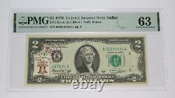 1976 KATY TEXAS PMG Choice UNC 63 Two Dollar $2 Note with Stamp #35022F