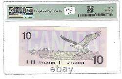 1989 Canada Bank of Canada BC-57aA ATX 10 Dollars PMG 66 EPQ Choice UNC
