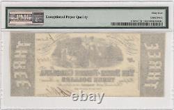 $3 1863 State of North Carolina Obsolete Bank Note PMG Choice UNC 64EPQ