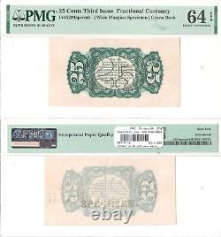 3rd Issue 25 Cents Fractional Currency Specimen Fr 1294sp PMG Choice Unc-64 EPQ