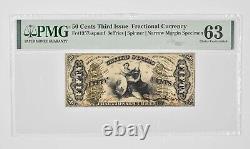 50 Cent 3rd Issue US Fractional Currency PMG 63Choice UNC Fr#1357 Specimen 0912