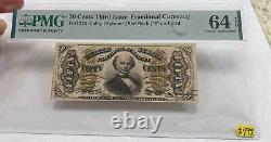 50 Cents Third Issue Fractional currency PMG Choice UNC 64 EPQ
