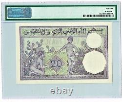 Algeria Banque de l'Algerie 20 Francs 7.6.1941 Pick 78c. PMG Choice Unc 64
