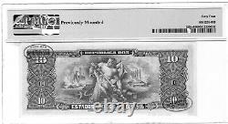 Brazil (1953-60) 10 Cruzeiros Banknote Specimen TDLR P159b PMG Choice Unc 64