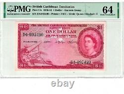 British Caribbean Territories One Dollar 1962 P7c PMG 64 Choice UNC