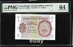 British Militay Authority five Shillings ND (1943) PMG 64 Choice UNC