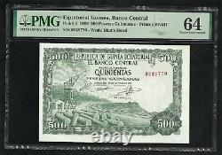 Equatorial Guinea 500 pesetas 1969 PMG Choice Gem UNC 64 EPQ