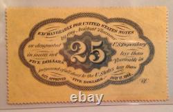 FR 1279 25 cent US Fractional Currency Note PMG 63 Choice UNC EPQ