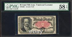 Fifth Issue 50 Fifty Cent Fractional Note Fr#1381 PMG Choice About Unc AU 58 EPQ