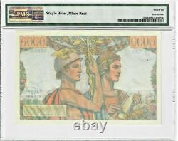 France 5000 Francs Banknote 1952 Pick#131c PMG Choice UNC 64 Vintage Large