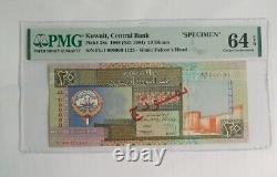 Kuwait Specimen 20 Dinars 1968 (ND 1994) Pick 28s Choice UNC PMG 64 EPQ