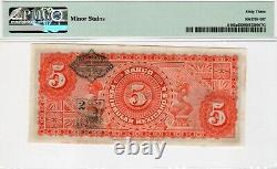 Mexico 1914 5 Pesos PMG Certified Banknote Choice UNC 63 S465a Train ABNC M561a