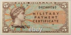 Military Payment Certificate-series 691, $5, Second Printing, Pmg Choice Unc 64