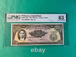 PHILIPPINES 1949 500 PESO ENGLISH SERIES A003351 P-141a PMG CHOICE UNC 63