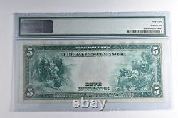 PMG Choice About Unc 58 $5 1914 Cleveland, OH FRN LG Note Blue Seal Fr#858 8264
