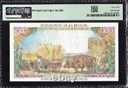 Reunion 10 Nouveaux 500 Francs P54b 1971 PMG64 Choice UNC EPQ Banknote BEAUTIFUL