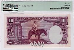 Uruguay 1000 Pesos 1939 Banknote Specimen TDLR P#41as PMG Choice Unc 64